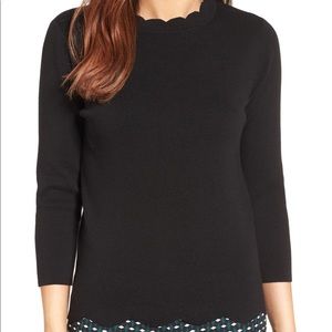 Halogen Scallop Edge Sweater